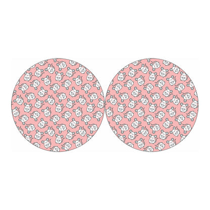 Cute Rat Pattern Print Car Coasters