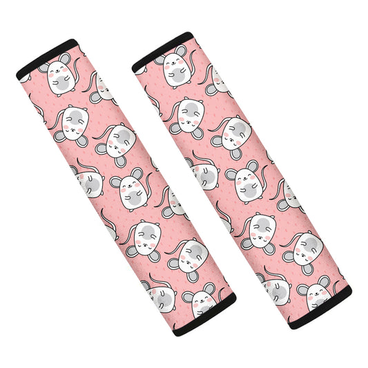 Cute Rat Pattern Print Car Seat Belt Covers