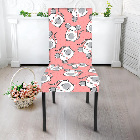 Cute Rat Pattern Print Dining Chair Slipcover