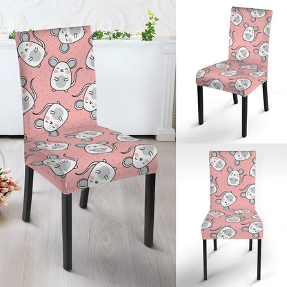 Cute Rat Pattern Print Dining Chair Slipcover