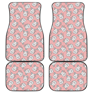 Cute Rat Pattern Print Front and Back Car Floor Mats