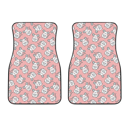 Cute Rat Pattern Print Front Car Floor Mats