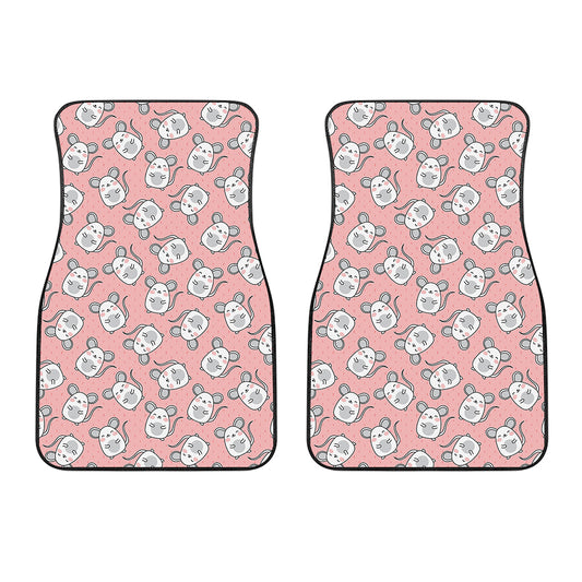 Cute Rat Pattern Print Front Car Floor Mats