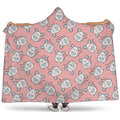 Cute Rat Pattern Print Hooded Blanket