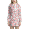 Cute Rat Pattern Print Hoodie Dress