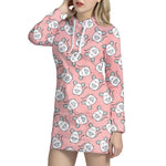 Cute Rat Pattern Print Hoodie Dress