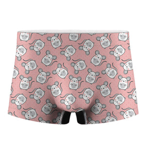 Cute Rat Pattern Print Men's Boxer Briefs