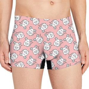 Cute Rat Pattern Print Men's Boxer Briefs