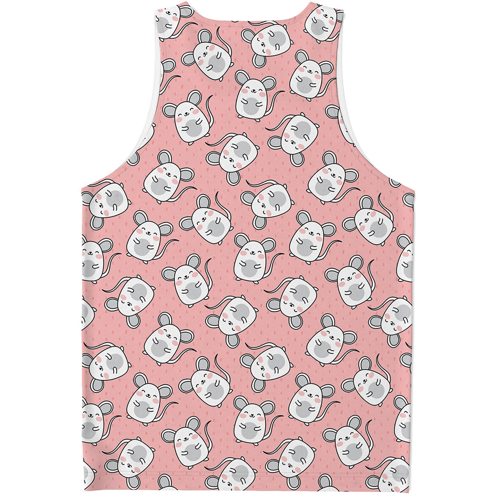 Cute Rat Pattern Print Men's Tank Top