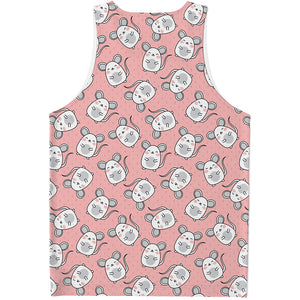 Cute Rat Pattern Print Men's Tank Top