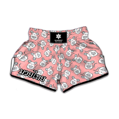 Cute Rat Pattern Print Muay Thai Boxing Shorts