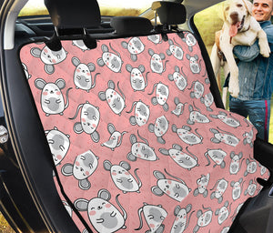 Cute Rat Pattern Print Pet Car Back Seat Cover