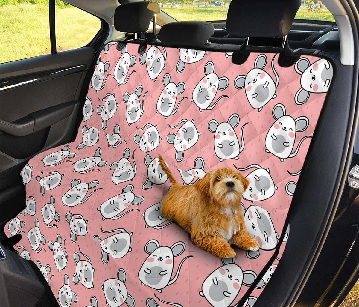 Cute Rat Pattern Print Pet Car Back Seat Cover