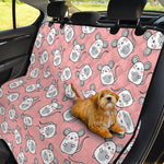 Cute Rat Pattern Print Pet Car Back Seat Cover