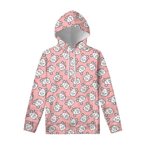 Cute Rat Pattern Print Pullover Hoodie