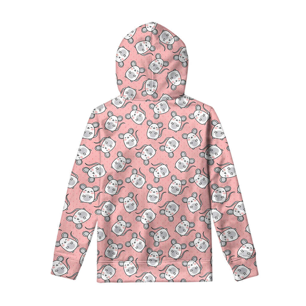 Cute Rat Pattern Print Pullover Hoodie