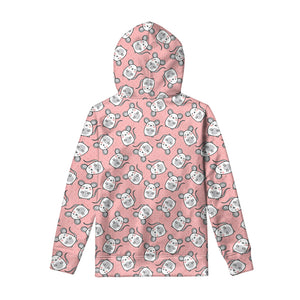 Cute Rat Pattern Print Pullover Hoodie