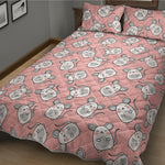 Cute Rat Pattern Print Quilt Bed Set