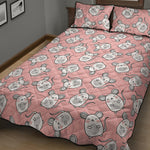 Cute Rat Pattern Print Quilt Bed Set