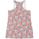 Cute Rat Pattern Print Women's Racerback Tank Top