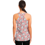 Cute Rat Pattern Print Women's Racerback Tank Top