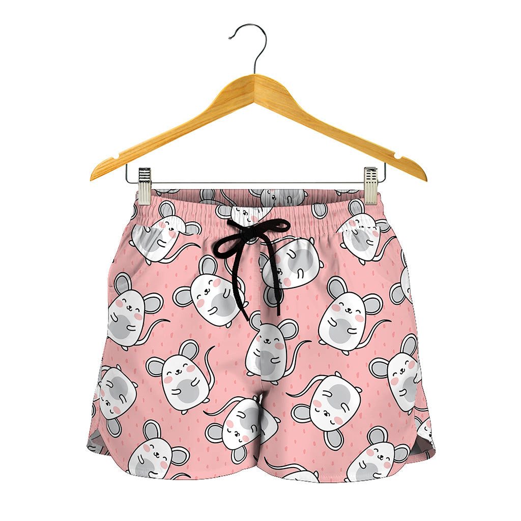 Cute Rat Pattern Print Women's Shorts