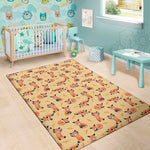 Cute Red Panda And Bamboo Pattern Print Area Rug