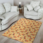 Cute Red Panda And Bamboo Pattern Print Area Rug