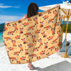 Cute Red Panda And Bamboo Pattern Print Beach Sarong Wrap