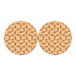 Cute Red Panda And Bamboo Pattern Print Car Coasters