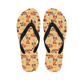 Cute Red Panda And Bamboo Pattern Print Flip Flops