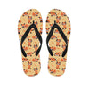 Cute Red Panda And Bamboo Pattern Print Flip Flops