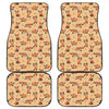 Cute Red Panda And Bamboo Pattern Print Front and Back Car Floor Mats