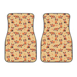 Cute Red Panda And Bamboo Pattern Print Front Car Floor Mats