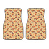 Cute Red Panda And Bamboo Pattern Print Front Car Floor Mats