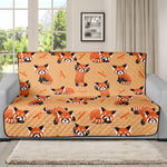 Cute Red Panda And Bamboo Pattern Print Futon Protector