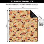 Cute Red Panda And Bamboo Pattern Print Futon Protector