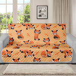 Cute Red Panda And Bamboo Pattern Print Futon Protector