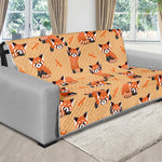 Cute Red Panda And Bamboo Pattern Print Futon Protector