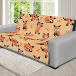 Cute Red Panda And Bamboo Pattern Print Futon Protector