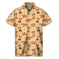 Cute Red Panda And Bamboo Pattern Print Men's Short Sleeve Shirt
