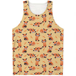 Cute Red Panda And Bamboo Pattern Print Men's Tank Top