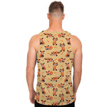 Cute Red Panda And Bamboo Pattern Print Men's Tank Top