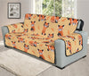 Cute Red Panda And Bamboo Pattern Print Oversized Sofa Protector