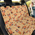 Cute Red Panda And Bamboo Pattern Print Pet Car Back Seat Cover