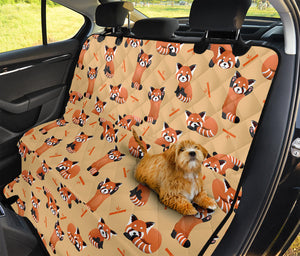 Cute Red Panda And Bamboo Pattern Print Pet Car Back Seat Cover