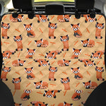 Cute Red Panda And Bamboo Pattern Print Pet Car Back Seat Cover