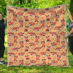 Cute Red Panda And Bamboo Pattern Print Quilt