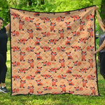 Cute Red Panda And Bamboo Pattern Print Quilt