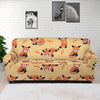 Cute Red Panda And Bamboo Pattern Print Sofa Cover